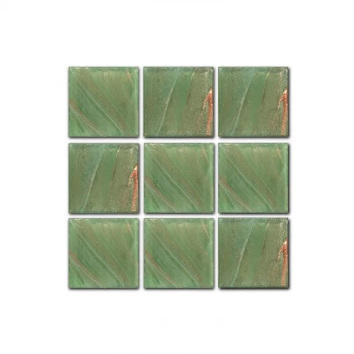 Стеклянная мозаика Rose Mosaic Gold Star сетка 2x2 глянцевая GA21rose 32,7х32,7 см