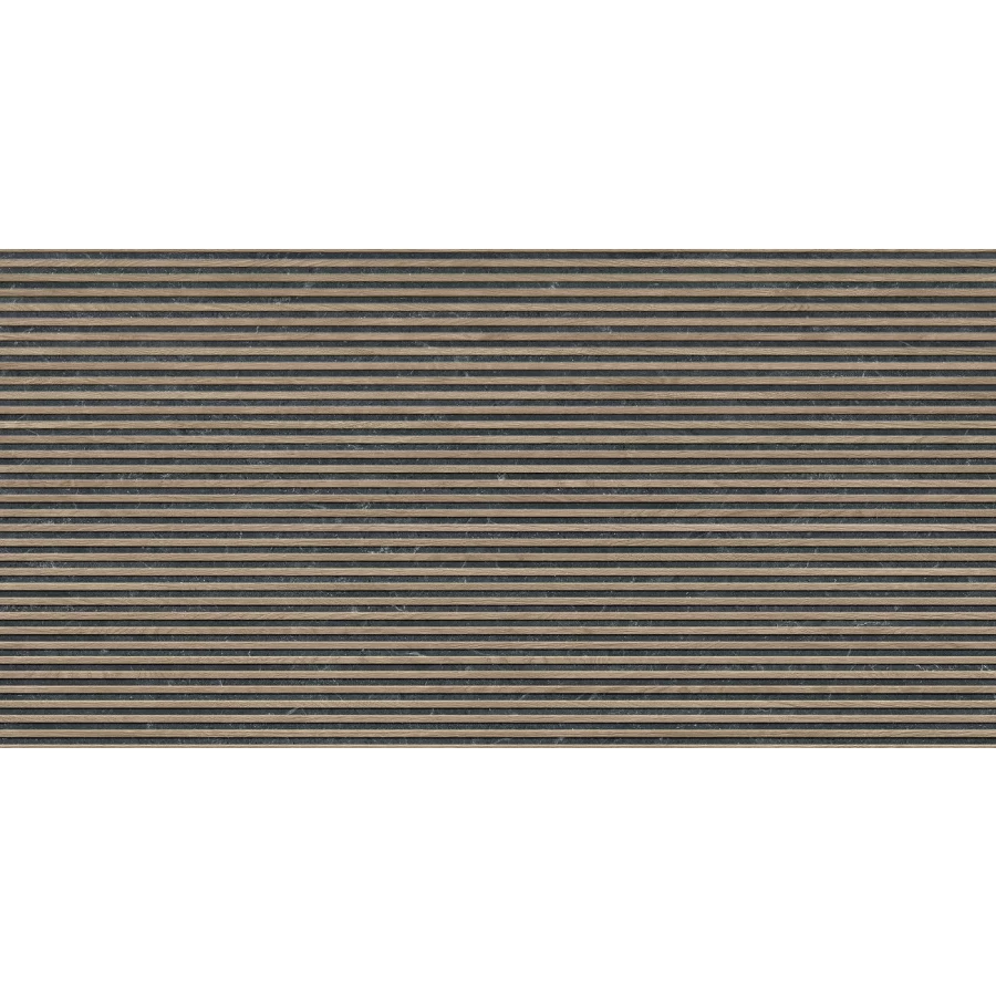 Керамогранит Argenta Bari Slat Black матовый коричневый ARN000004 120х60 см