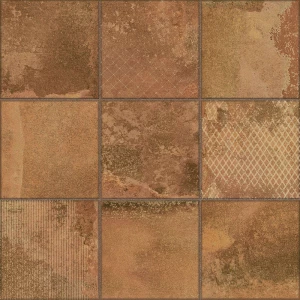 Керамогранит La Platera Cora Kube Cobre-D матовый коричневый 45х45 см