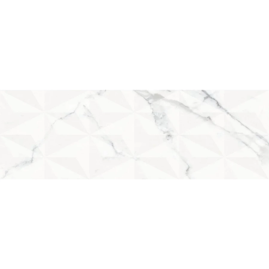 Плитка настенная Dogma Elegante Statuario Triangolo Shine Rettificato глянцевая белая NEO93103D 90x30 см