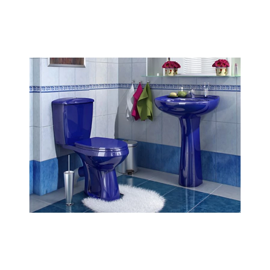 Раковина с пьедесталом Оскольская керамика Престиж синий 45155100102