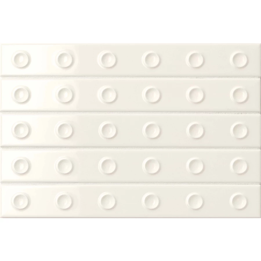 Плитка настенная Mutina Пунто Довн Глоссй Блансо / Punto Down Glossy Blanco глянцевая белая BOPDLG01 31,5х21,1 см