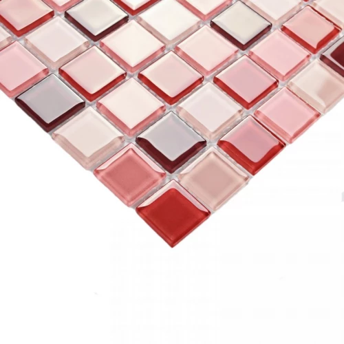 Мозаика Bonaparte Стеклянная мозаика Plum mix 25х25 глянцевая розовая 30х30 см