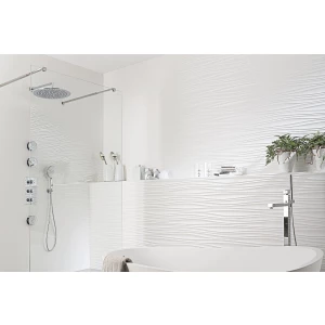 Декор настенный Porcelanosa Oxo Line Blanco матовый белый 100292649 100х33,3 см