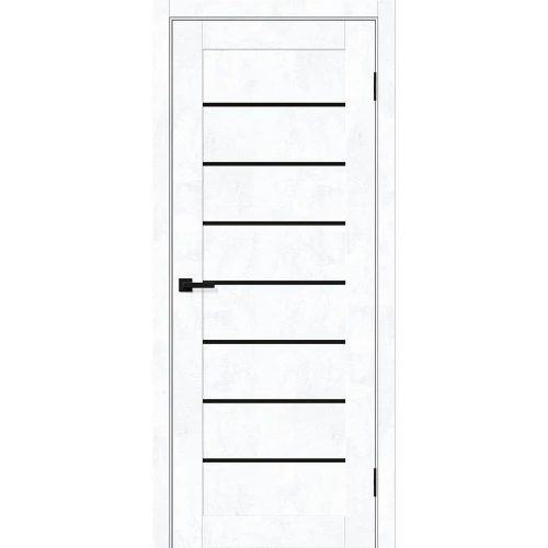 Межкомнатная дверь Bravo Браво-22 200x70 экошпон Bravo X полотно Black Shine цвет Snow Art