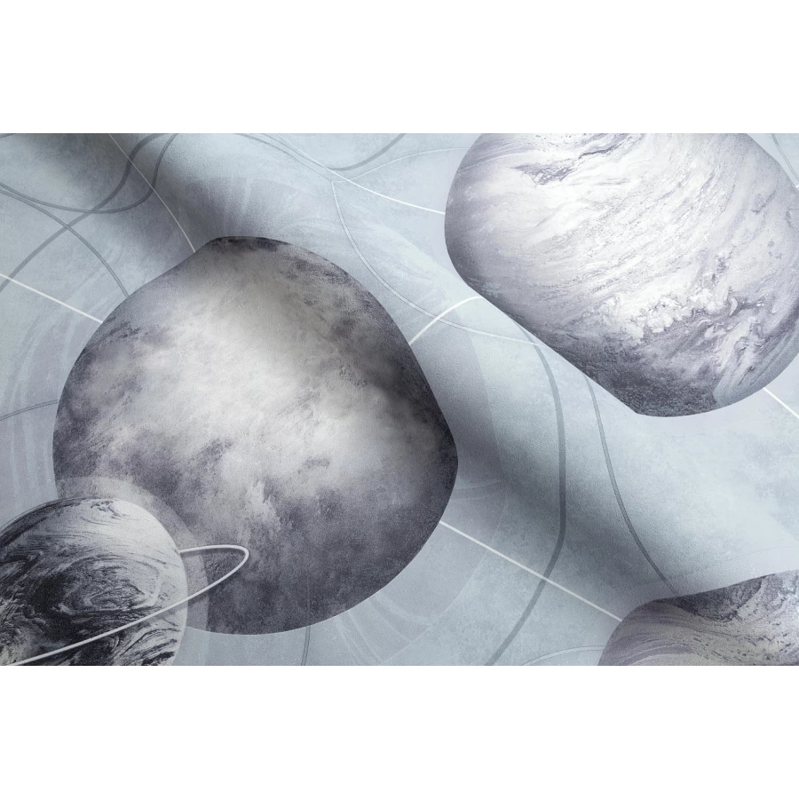 Обои флизелиновые Palitra Home HomeColor Planets серые HC71987-64 1,06х10,05 м