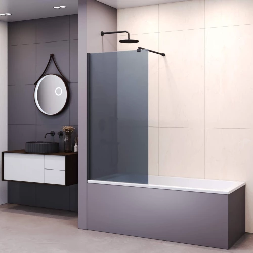 Шторка на ванну RGW SC-051B Тонированное Серое 351105107-34 70 см