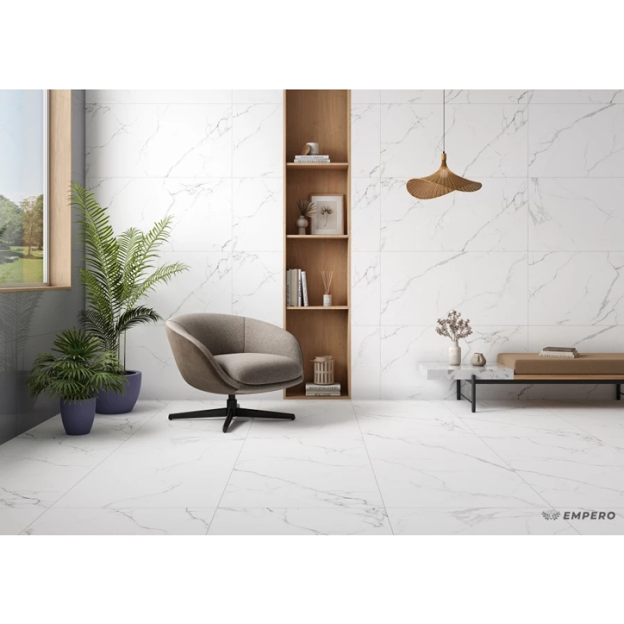 Керамогранит Empero Velure Calvin матовый белый 01-00011070 120х60 см