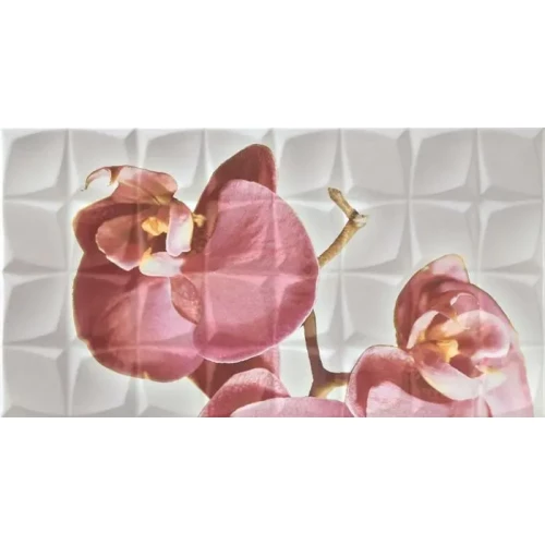 Плитка настенная Rocersa Glamour Orchid C Blanco Декор матовый белый 59,34х31,6 см