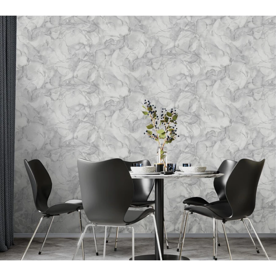 Обои флизелиновые Palitra Home Protect-Fluidart HomeColor серые HC31218-41a 1,06х10,05 м