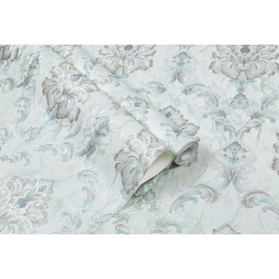 Обои флизелиновые Palitra Life Bergamo Палитра бирюзовые PL72287-16 1,06х10,05 м