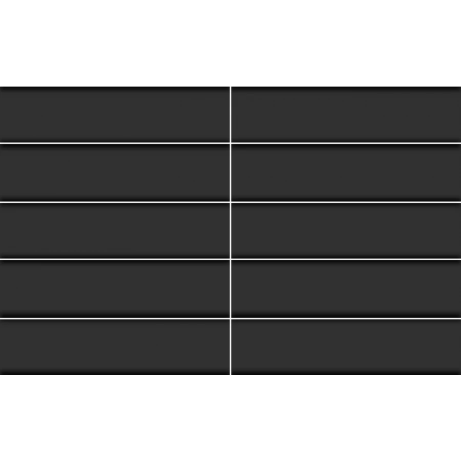 Плитка настенная Creto Aquarelle Fog матовая черная 1,008 м2 12-01-4-29-10-04-2562 24х5,8 см