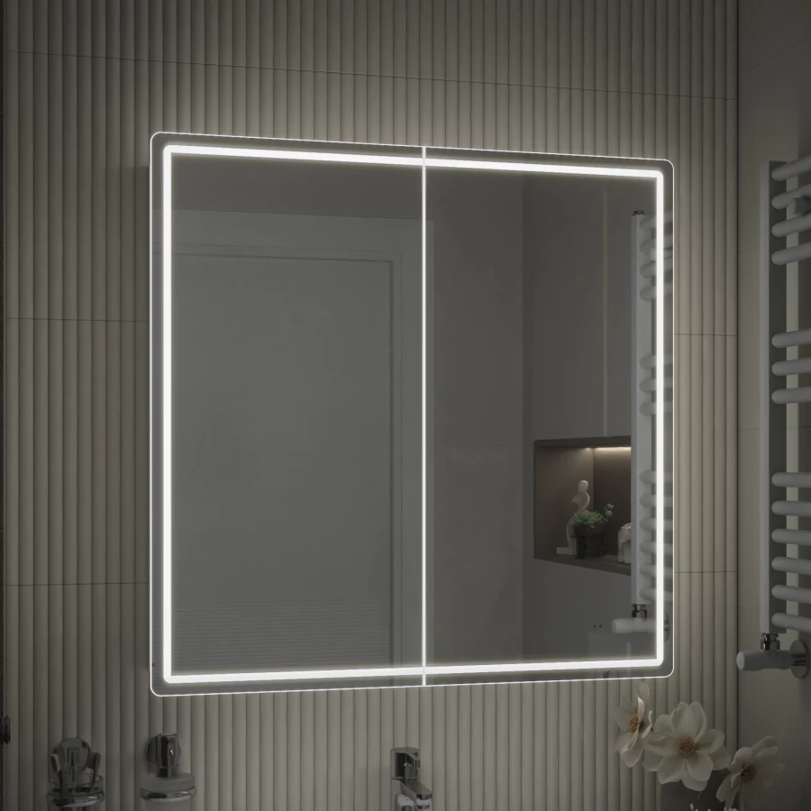 Зеркало шкаф Vigo Geometry Comfort 800 навесной 221 79.6x79 см