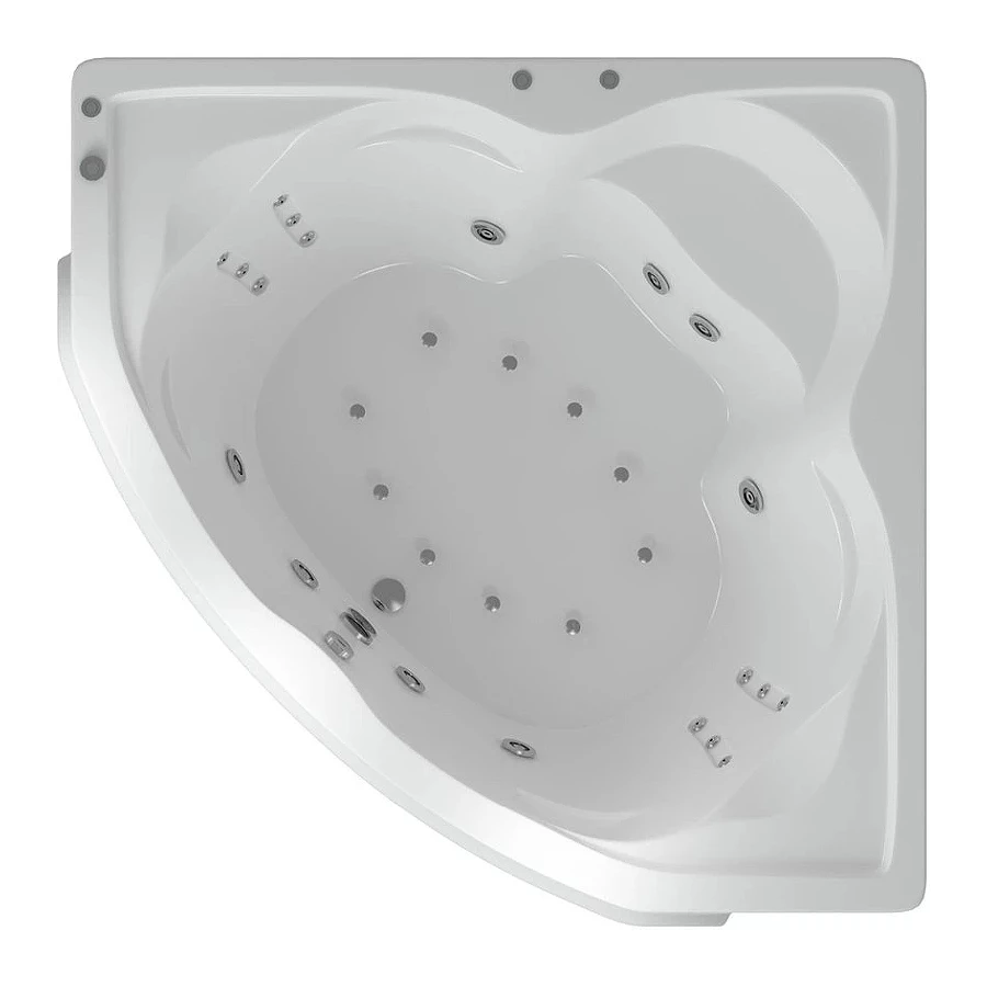 Ванна акриловая Aquatek Сириус с гидромассажем Standard пневмоуправление SIR164-0000006 164х164 см