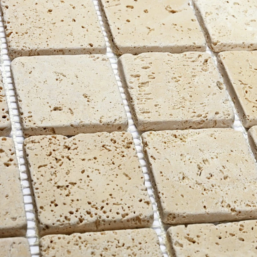 Мозаика Bonaparte Каменная мозаика Organic 48х48 матовая бежевая 30,5х30,5 см