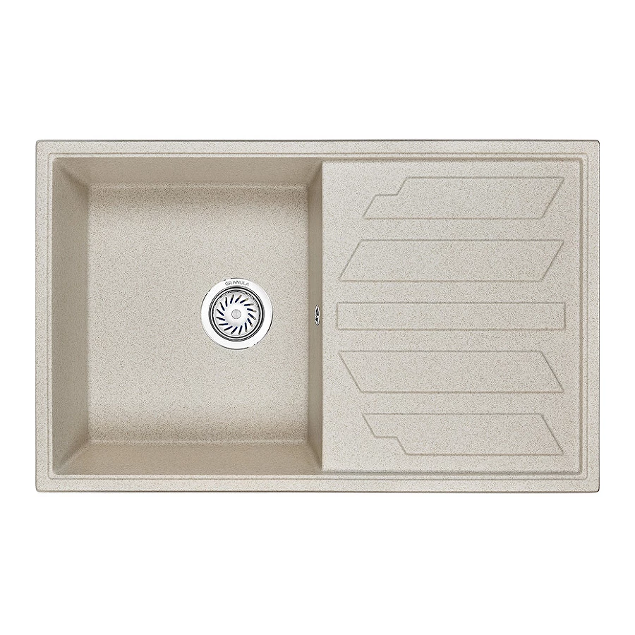 Кухонная мойка Granula 8002, ПИРИТ 77,5х49,5 см