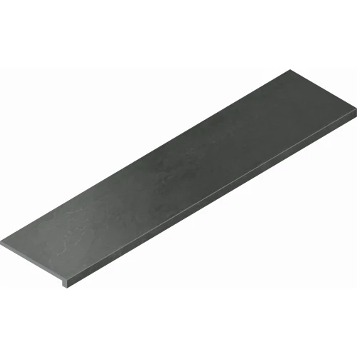Ступень фронтальная из керамогранита Italon Серфейс Стил / Surface Steel матовая серая 620070000684 120х33 см