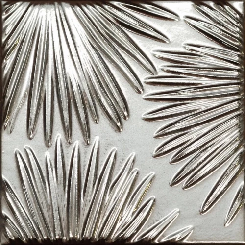 Плитка настенная Kerama Marazzi Агдаль 4 Декор металл структура глянцевый серый KMD2SFE003BN 15x15 см