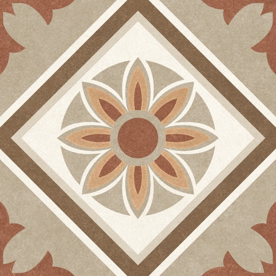 Керамогранит Motto Levels Sand Decor 1038 матовый коричневый N100077 20x20 см