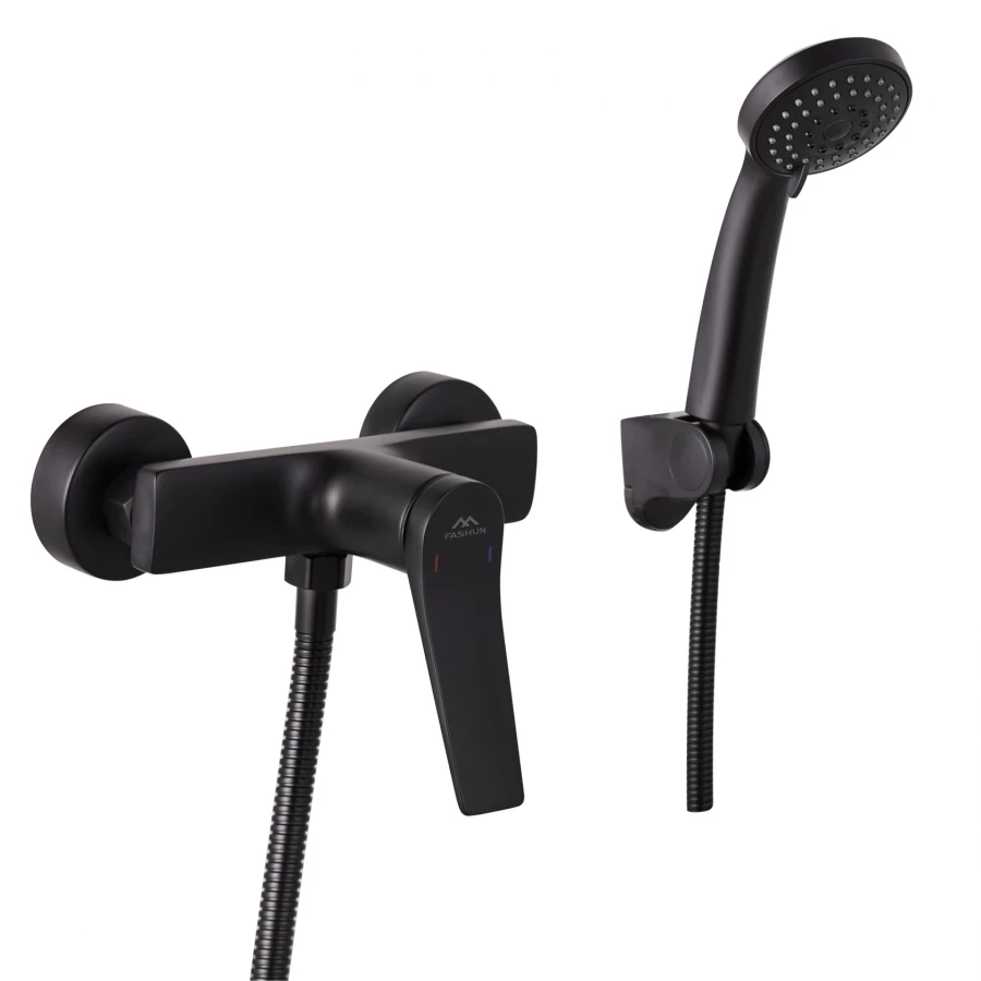 Смеситель Fashun душевой черный A2086-7