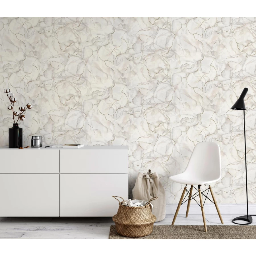 Обои флизелиновые Palitra Home Protect-Fluidart HomeColor серые HC31218-24a 1,06х10,05 м