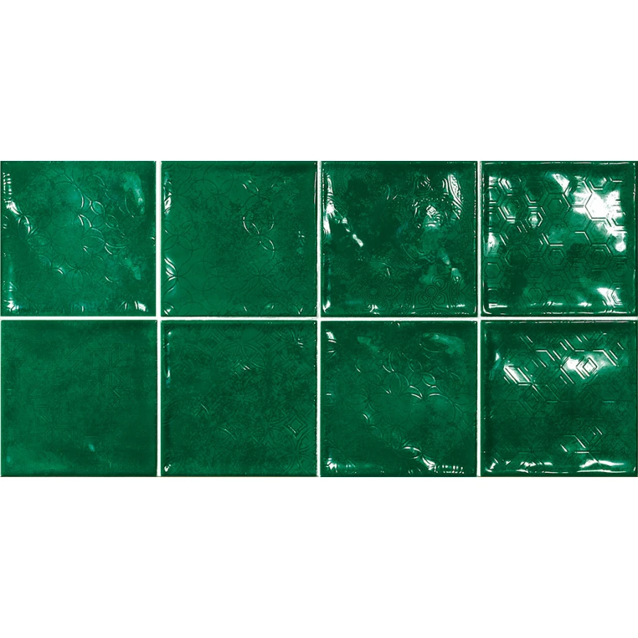 Плитка El Barco Glamour-Chic Decorado Chic Verde 15х15