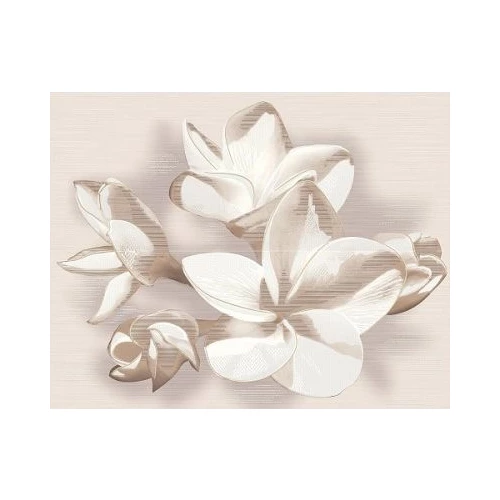 Панно из 2 частей Azori Amati Plumeria Beige 40,2x50,5 см