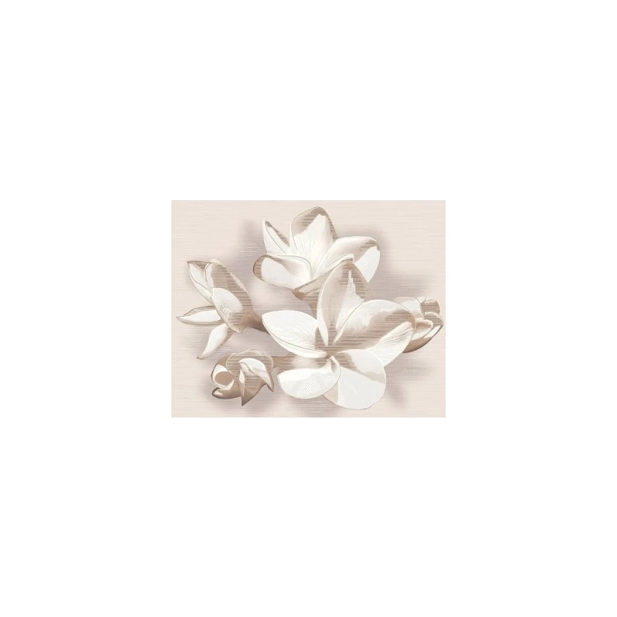 Панно из 2 частей Azori Amati Plumeria Beige 40,2x50,5 см