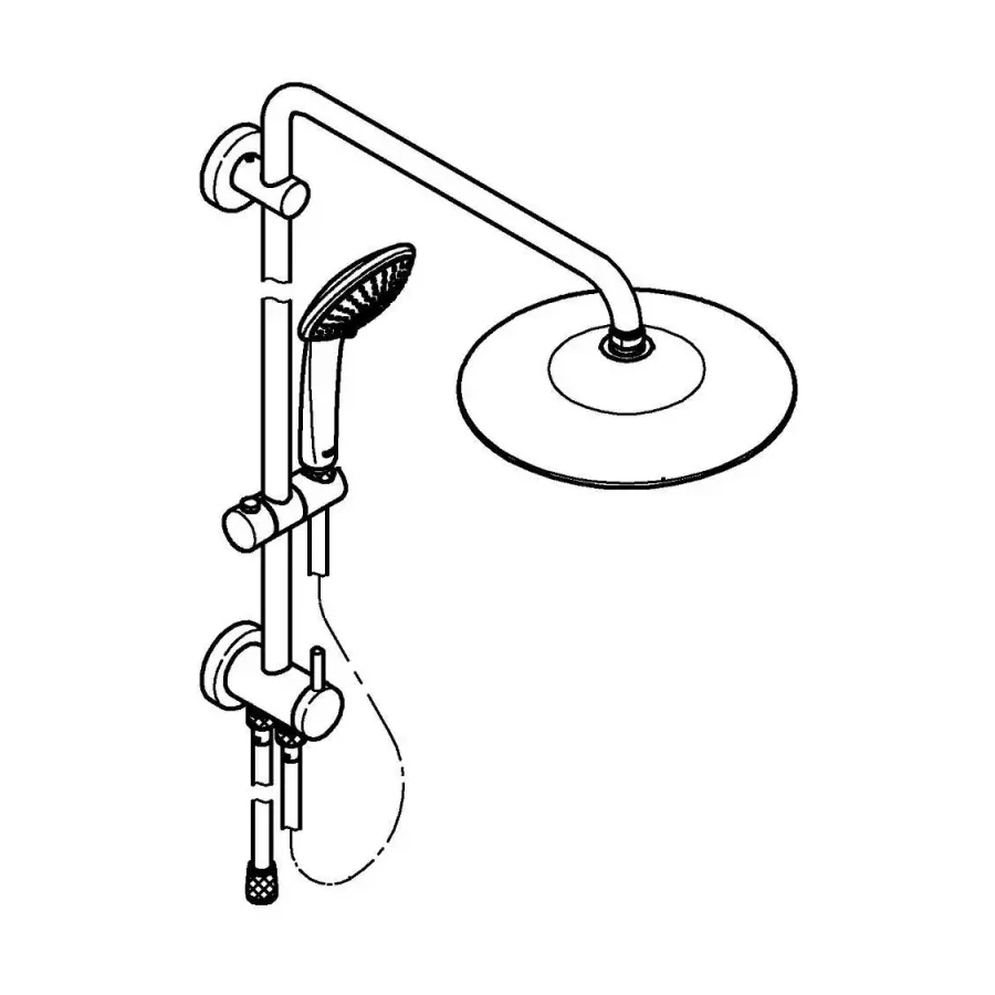 Душевая система Grohe Euphoria с переключателем для настенного монтажа 27421002