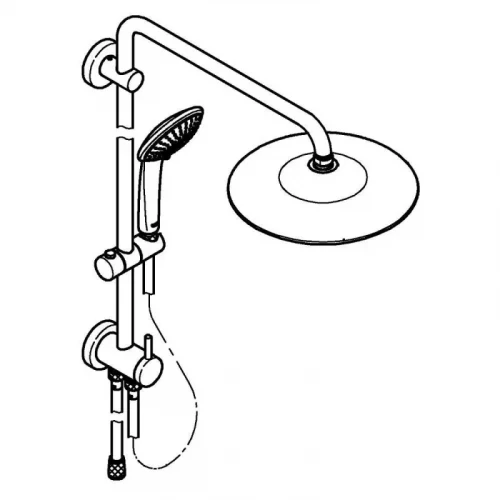 Душевая система Grohe Euphoria с переключателем для настенного монтажа 27421002