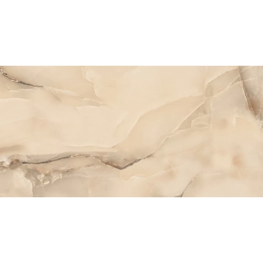 Керамогранит DecoVita Onyx (Onice) Sunny Beige Full Lappato бежевый 60x120 см