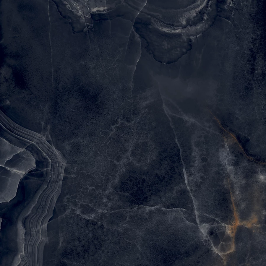 Керамогранит Laparet Interstellar Black полированный чёрный 80х80 см