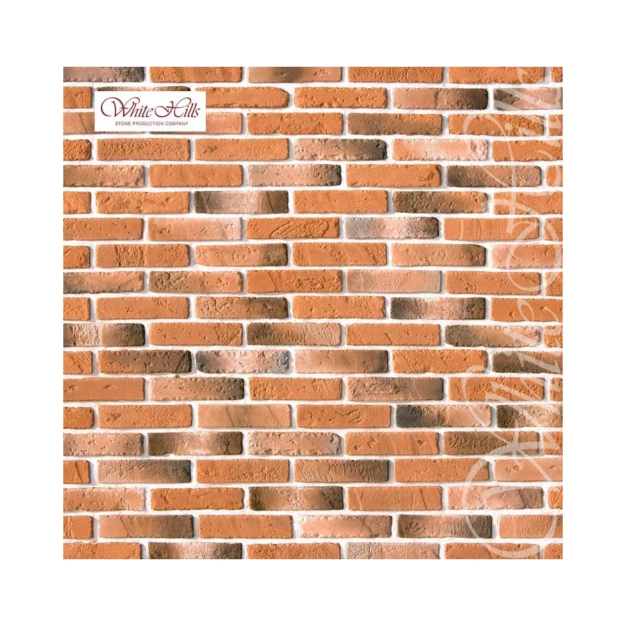 Плитка под кирпич White Hills Йорк Брик 336-50 19x4,7х0,7-0,9 см