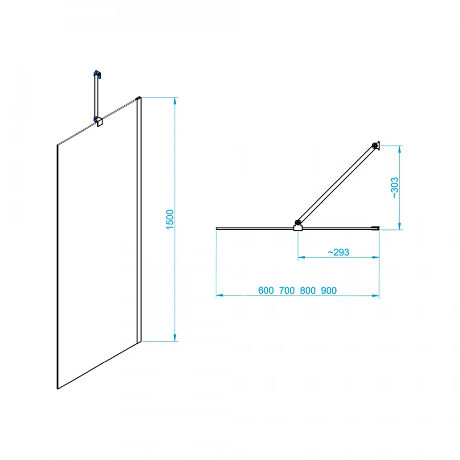 Шторка на ванну RGW SC-150 Прозрачное 351115007-11 70х150 см