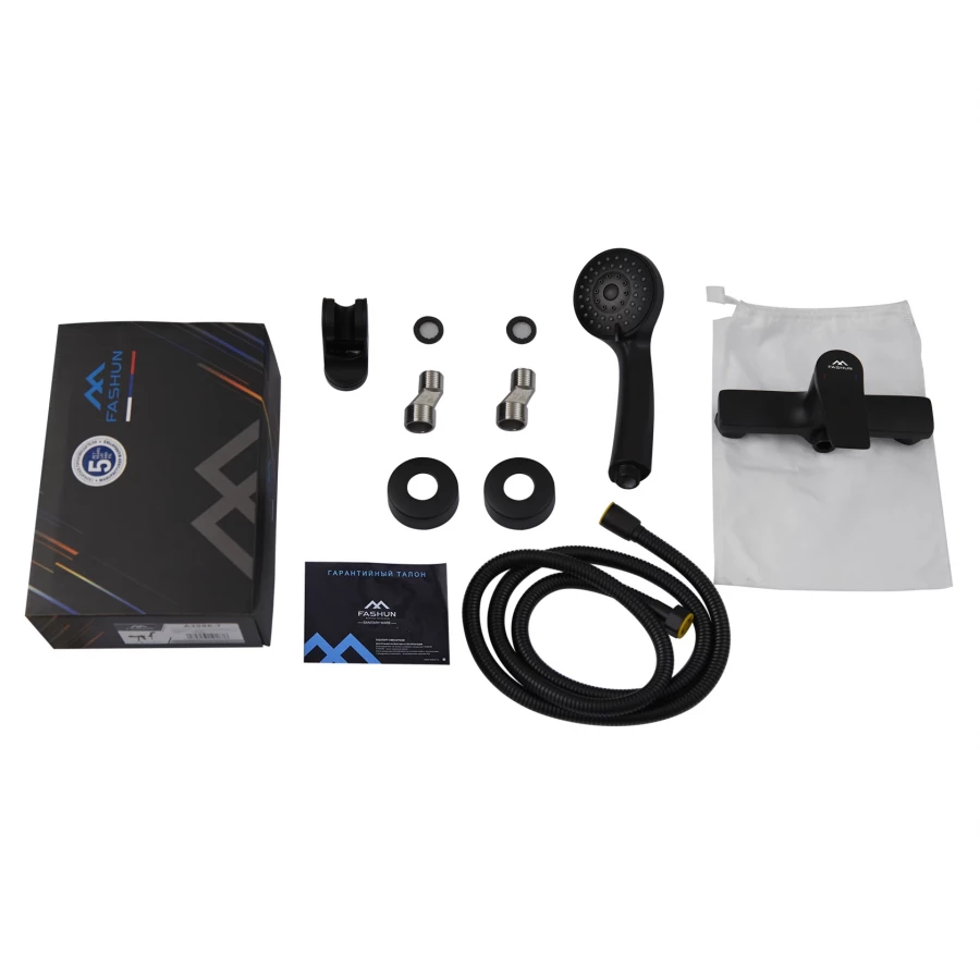 Смеситель Fashun душевой черный A2086-7