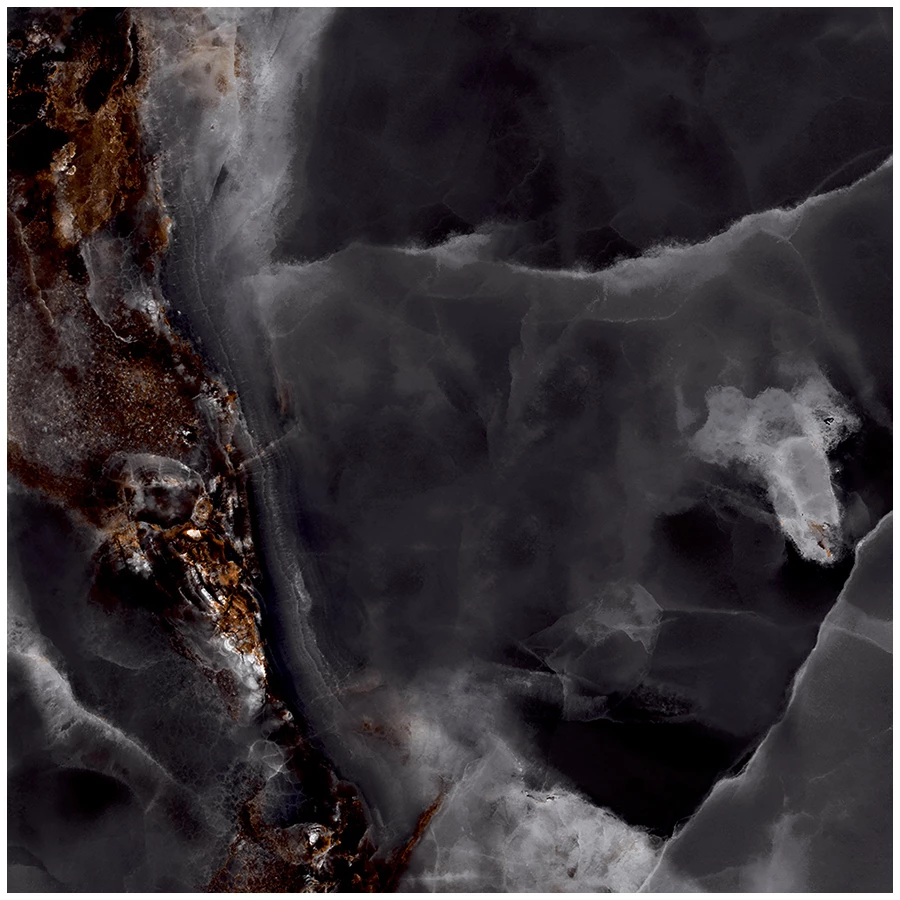 Керамогранит Laparet Andora Black полированный чёрный 60х60 см