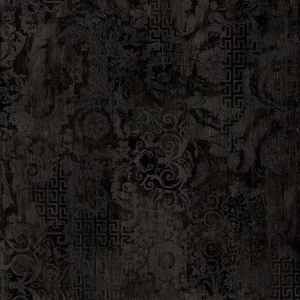 Керамогранит Versace Eterno Carbon Patchwork матовый черный 263030 80x80 см