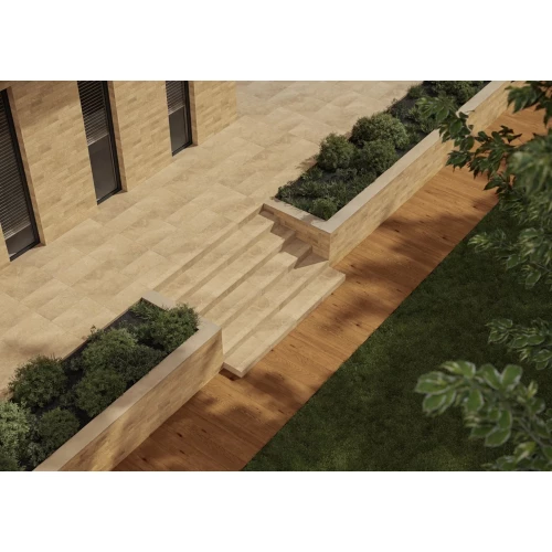 Ступень Paradyz Eremite Sand Stopnica Prosta Struktura Mat B1a матовая бежевая 60х30 см