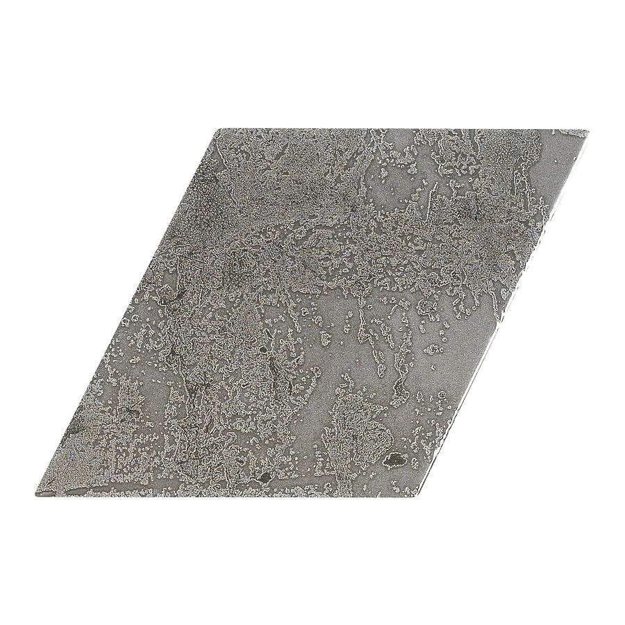 Плитка настенная Ape Ceramica Snap Rombo Cinder глянцевая серая A034381 25,9х15 см