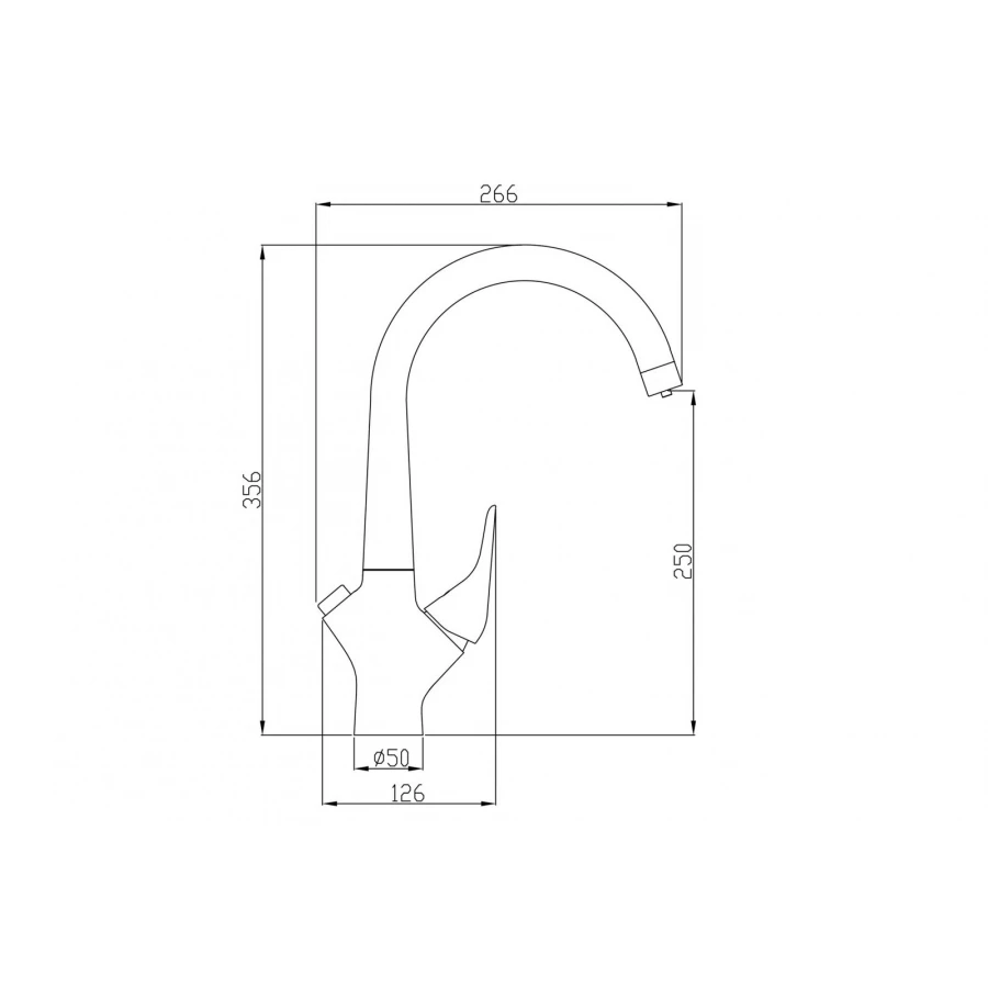 Смеситель для кухни Zorg Steel Hammer SH 815 CR хром