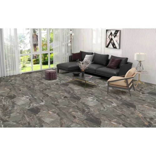 Керамогранит Belleza Scolate Brown Stonela Mocha Carving матовый коричневый 45619 120х60 см