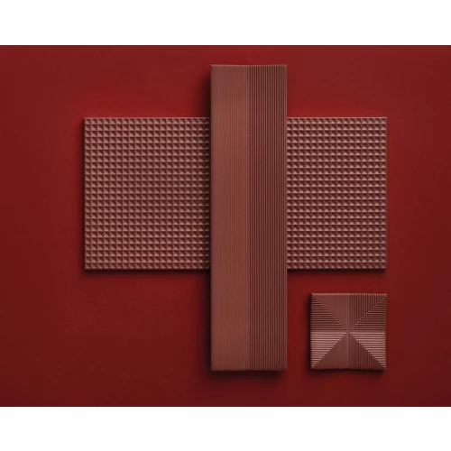Плитка настенная Harmony Peronda Пикуе 3Д Боурдеаукс / Pique 3D Bourdeaux матовая бордовая 31056 40х10 см