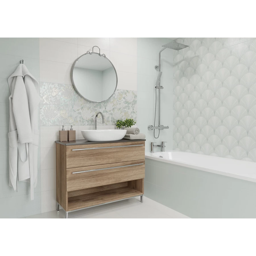 Панно Lasselsberger Ceramics Эвентир зеленый цветы 1904-0002 45х50 