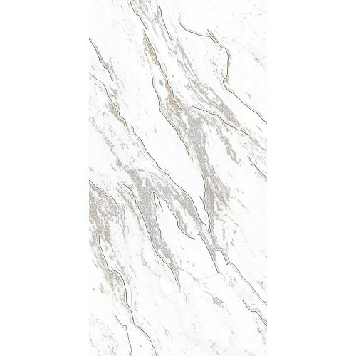 Керамогранит Casati Ceramica Carving Polished Gold GS Argentina White Golden Carving белый 120х60 см