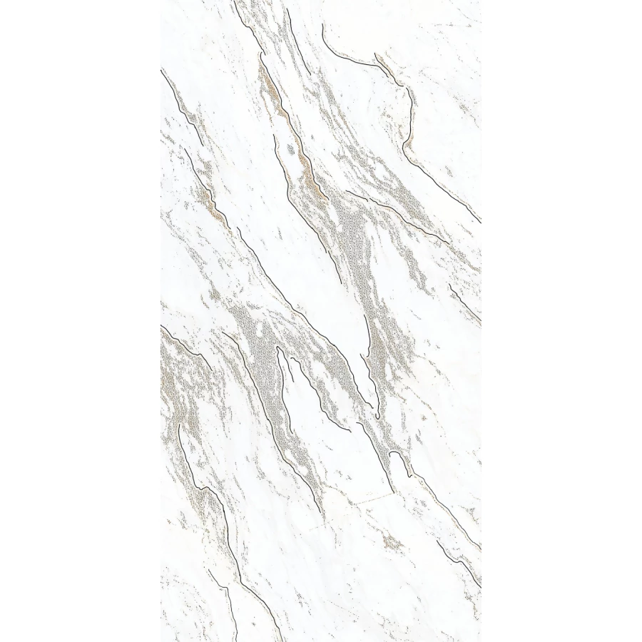 Керамогранит Casati Ceramica Carving Polished Gold GS Argentina White Golden Carving белый 120х60 см