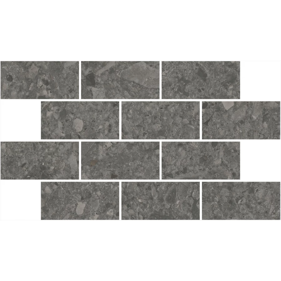 Декор Kerama Marazzi Чеппо ди Гре мозаичный обрезной матовый антрацит DD606220/MM 34,6x20 см