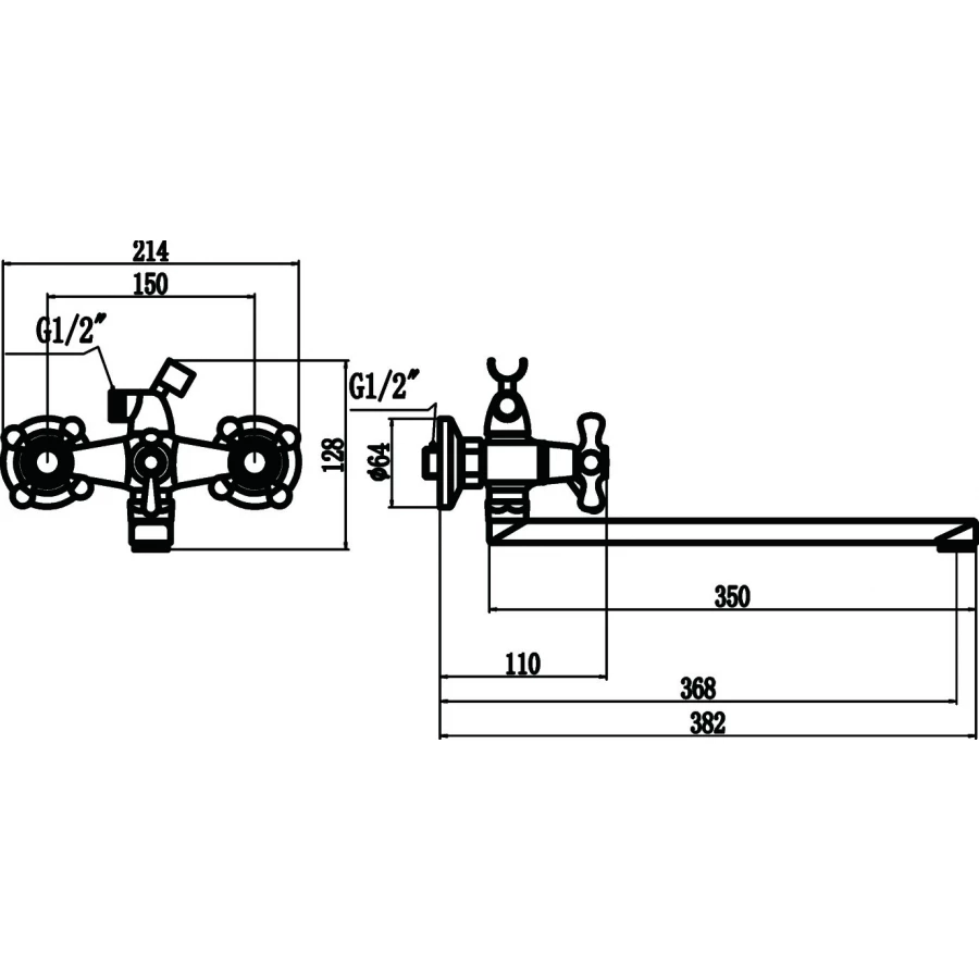 Смеситель для ванны Fmark FM2208-2