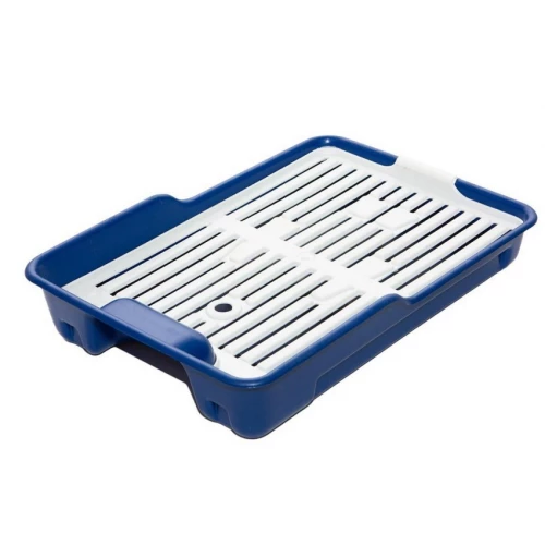 Туалет для кошек Дарэлл Евро с сеткой разноуровневый поддон 40x26x6,5-8,0 см