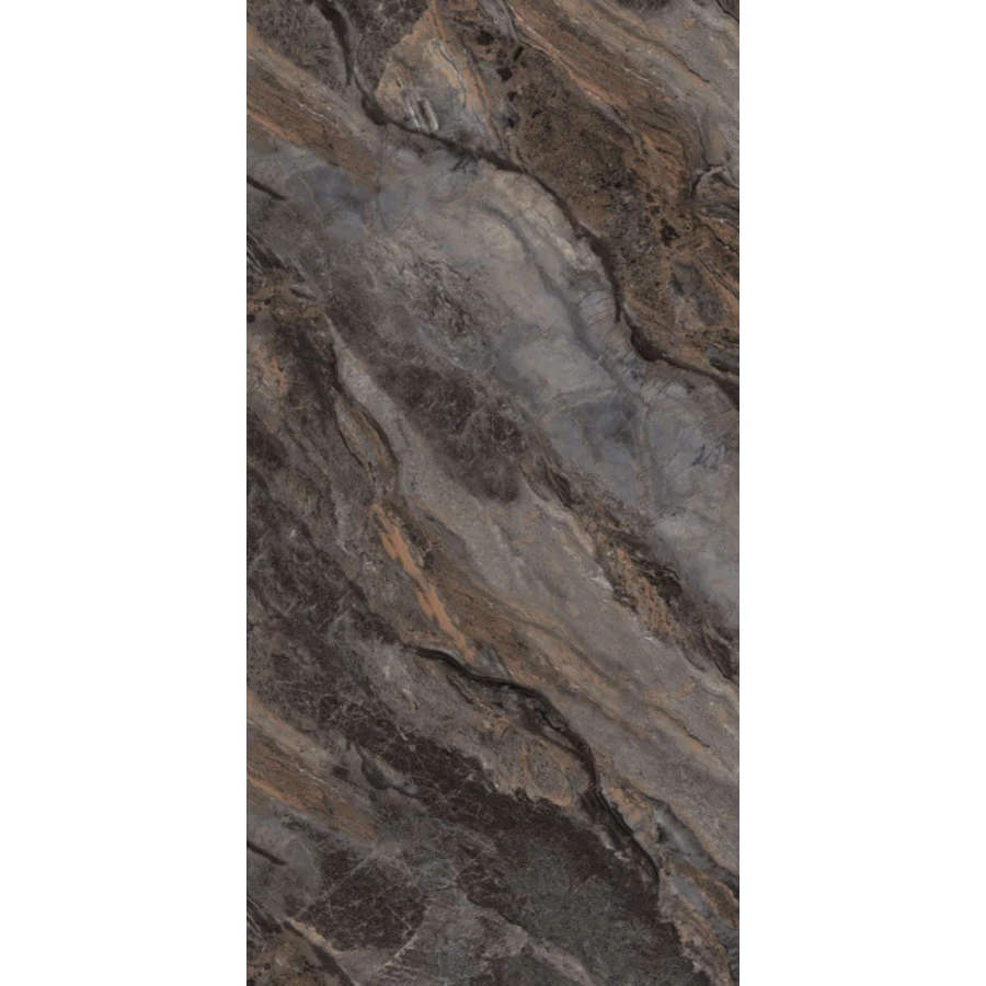 Керамогранит Zibo Fusure Hong Kong Marble Brown Gold Glitter G126063G 120х60 см