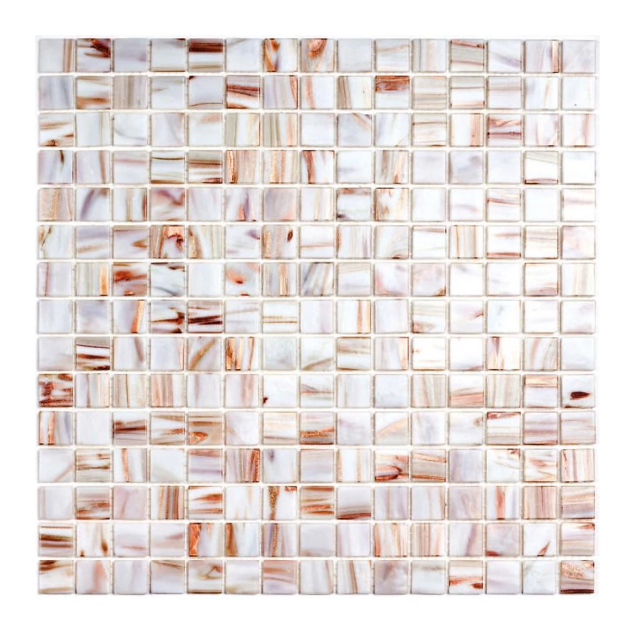 Мозаика Bonaparte Стеклянная мозаика Queen 20х20 глянцевая белая 32,7х32,7 см